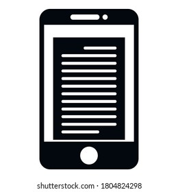 Smartphone summary icon. Simple illustration of smartphone summary vector icon for web design isolated on white background