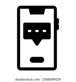 Smartphone Support Glyph Icon Design For Personal And Commercial Use