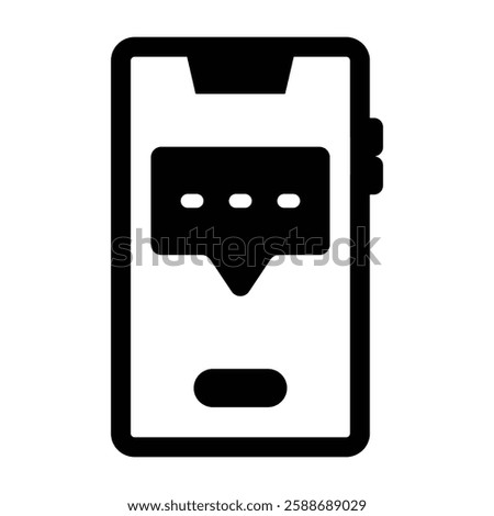 Smartphone Support Glyph Icon Design For Personal And Commercial Use