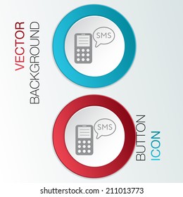 smartphone with the symbol of cloud of sms dialogue