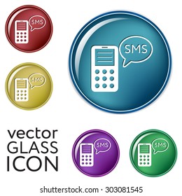 smartphone with the symbol of cloud of sms dialogue