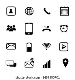 Smartphone symbol icon set in vector