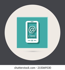 smartphone with the symbol mail.