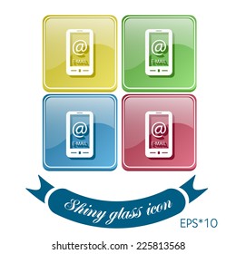 smartphone with the symbol mail.
