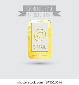smartphone with the symbol mail.
