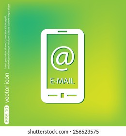 smartphone with the symbol mail.