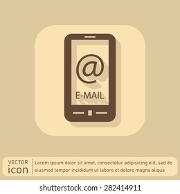 smartphone with the symbol mail.