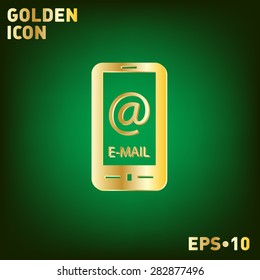 smartphone with the symbol mail.