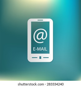 smartphone with the symbol mail.
