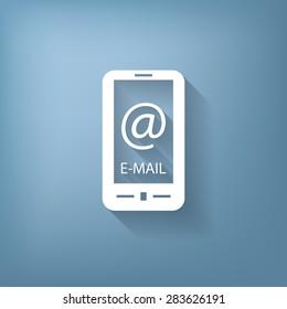 smartphone with the symbol mail.