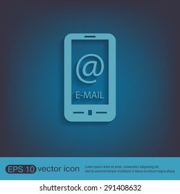 smartphone with the symbol mail.