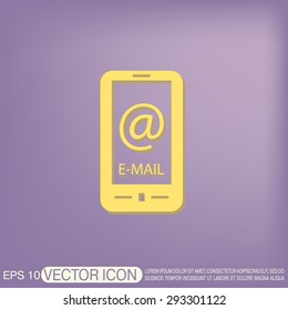 smartphone with the symbol mail.