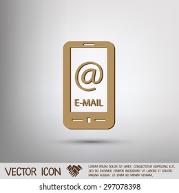 smartphone with the symbol mail.