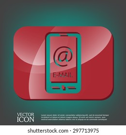smartphone with the symbol mail.