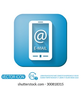smartphone with the symbol mail.