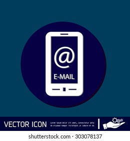 smartphone with the symbol mail.