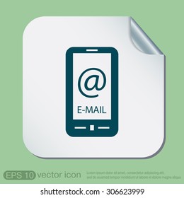 smartphone with the symbol mail.