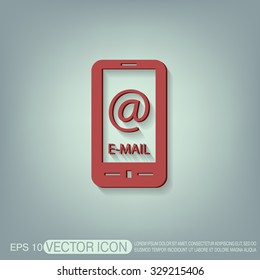 smartphone with the symbol mail.