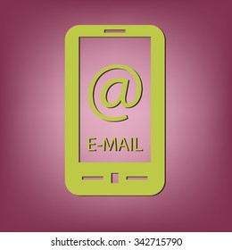 smartphone with the symbol mail.
