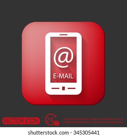 smartphone with the symbol mail.