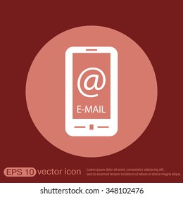 smartphone with the symbol mail.