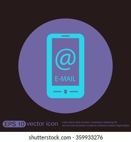 smartphone with the symbol mail.