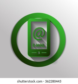 smartphone with the symbol mail.