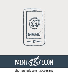 smartphone with the symbol mail.