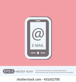 smartphone with the symbol mail.