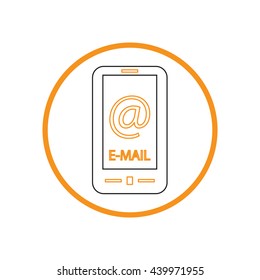 smartphone with the symbol mail.