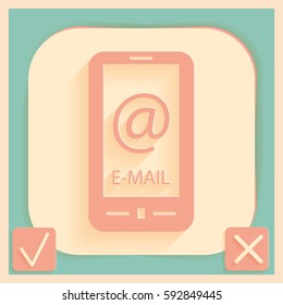 smartphone with the symbol mail.