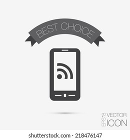 smartphone with the symbol rss