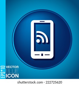 smartphone with the symbol rss