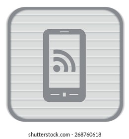 smartphone with the symbol rss
