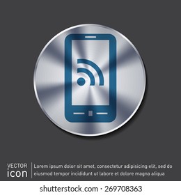 smartphone with the symbol rss