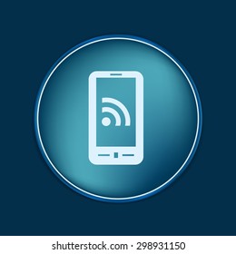 smartphone with the symbol rss