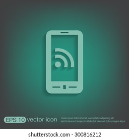 smartphone with the symbol rss