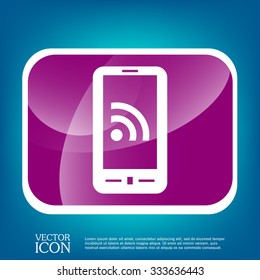 smartphone with the symbol rss