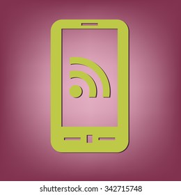 smartphone with the symbol rss
