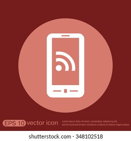 smartphone with the symbol rss