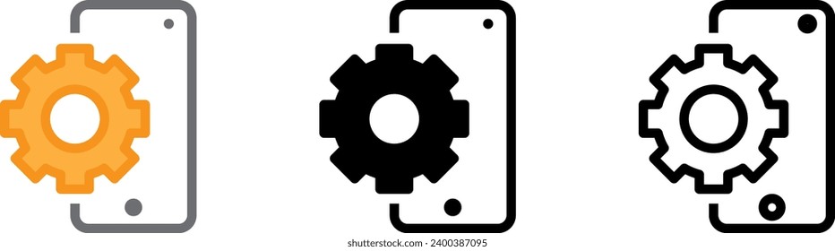 Smartphone system icon, vector illustration