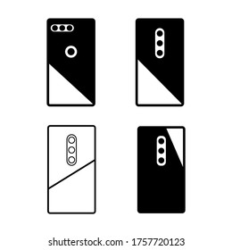 Smartphone, tablet case icons set with vector illustration. Uses for web and print
