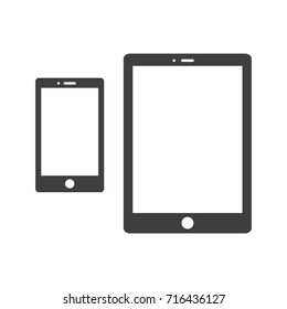 Smartphone and Tablet Design Vector Icon