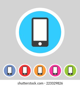 Smartphone tablet flat icon badge
