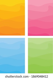 Papel de fondo de escritorio para Smartphone o Tablet gradiente en cuatro colores diferentes. Archivo vectorial, totalmente ajustable.  Adecuado para impresiones.