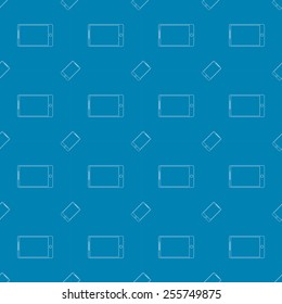 smartphone and tablet icon with white on blue background