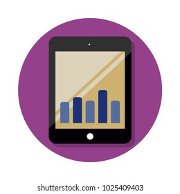 Smartphone or tablet icons . Flat design style modern vector illustration. Isolated on stylish color background. Flat  icon. Elements in flat design.