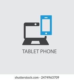 Smartphone, Tablet und Laptop-Symbol — Vektorgrafik