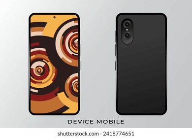Smartphone tablet laptop and smartwatch with slim frame for mockup