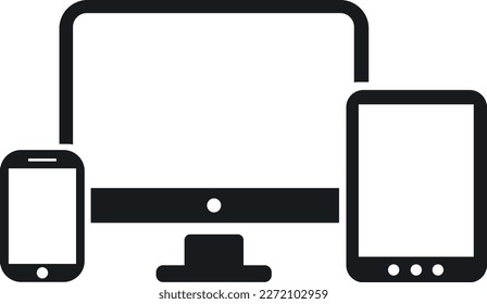 Smartphone Tablet PC Icons (Editable file) - Vector Illustration